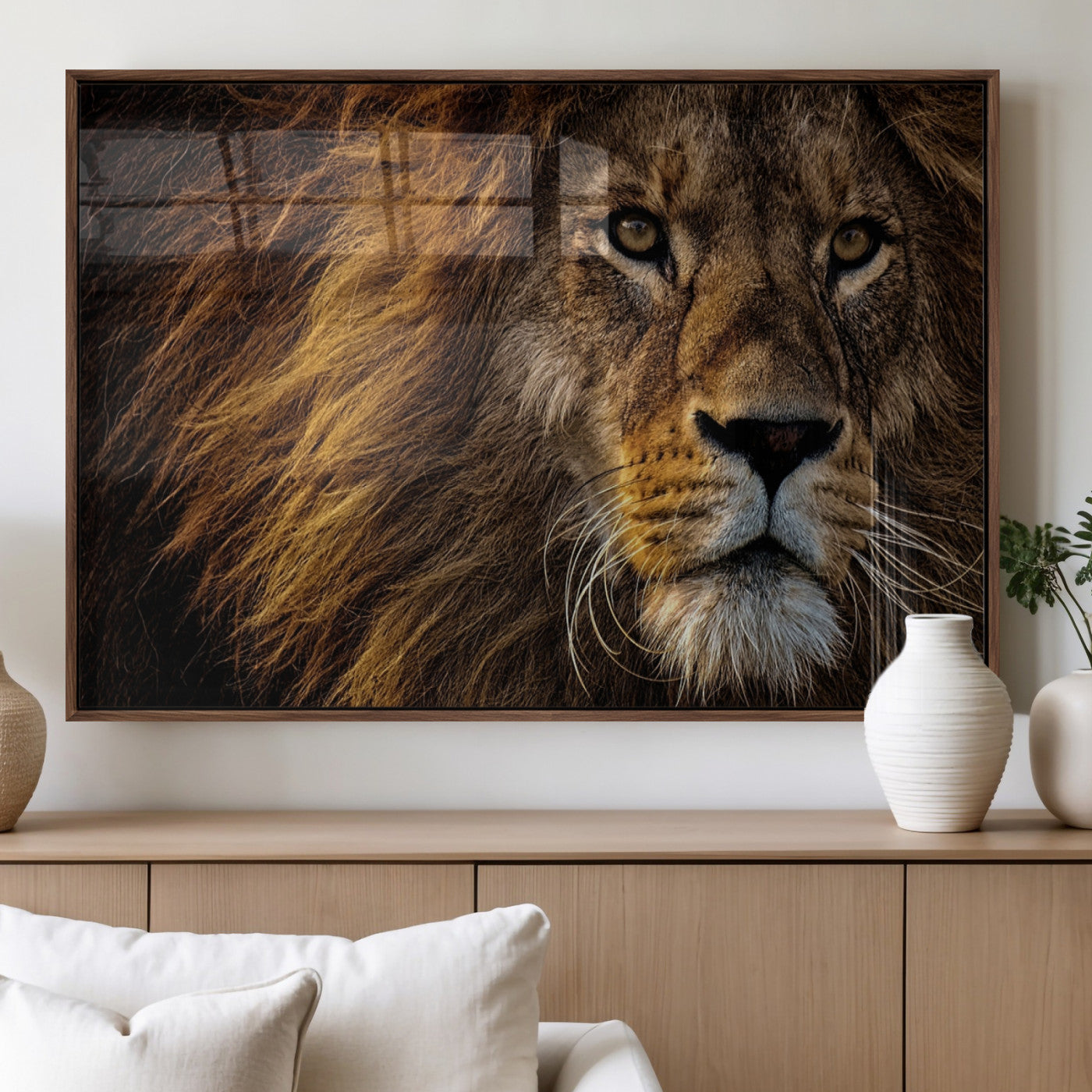 MGV-FP-60X30-3P - Mighty Lion Wall Art Animal Canvas Print
