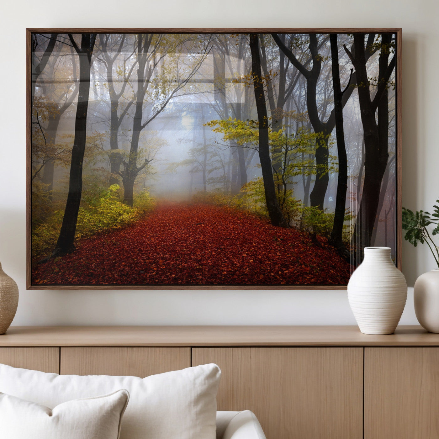 MGV-FP-60X30-3P - Foggy Forest Wall Art Landscape Canvas Print