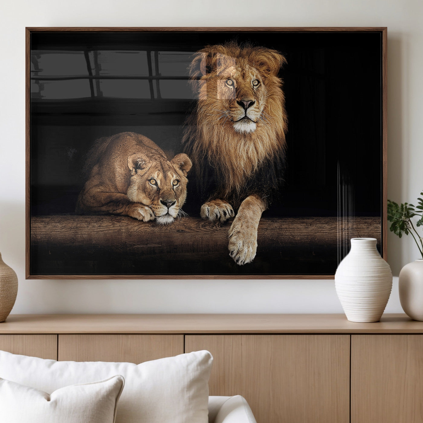 MGV-FP-60X30-3P - Lion Canvas Wall Art Animal Print