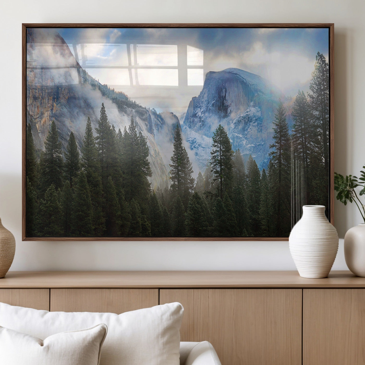 44943-MGV-FP-60X30-3P_Walnut-Half Dome Yosemite Calinia Wall Art Canvas Print El Capitan