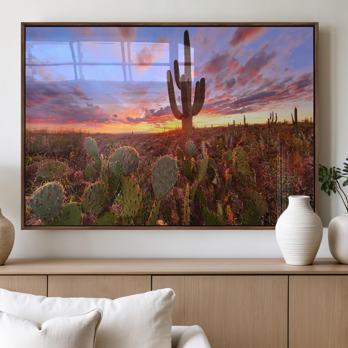 MGV-FP-60X30-3P - Arizona Desert Sunset Wall Art Canvas Print