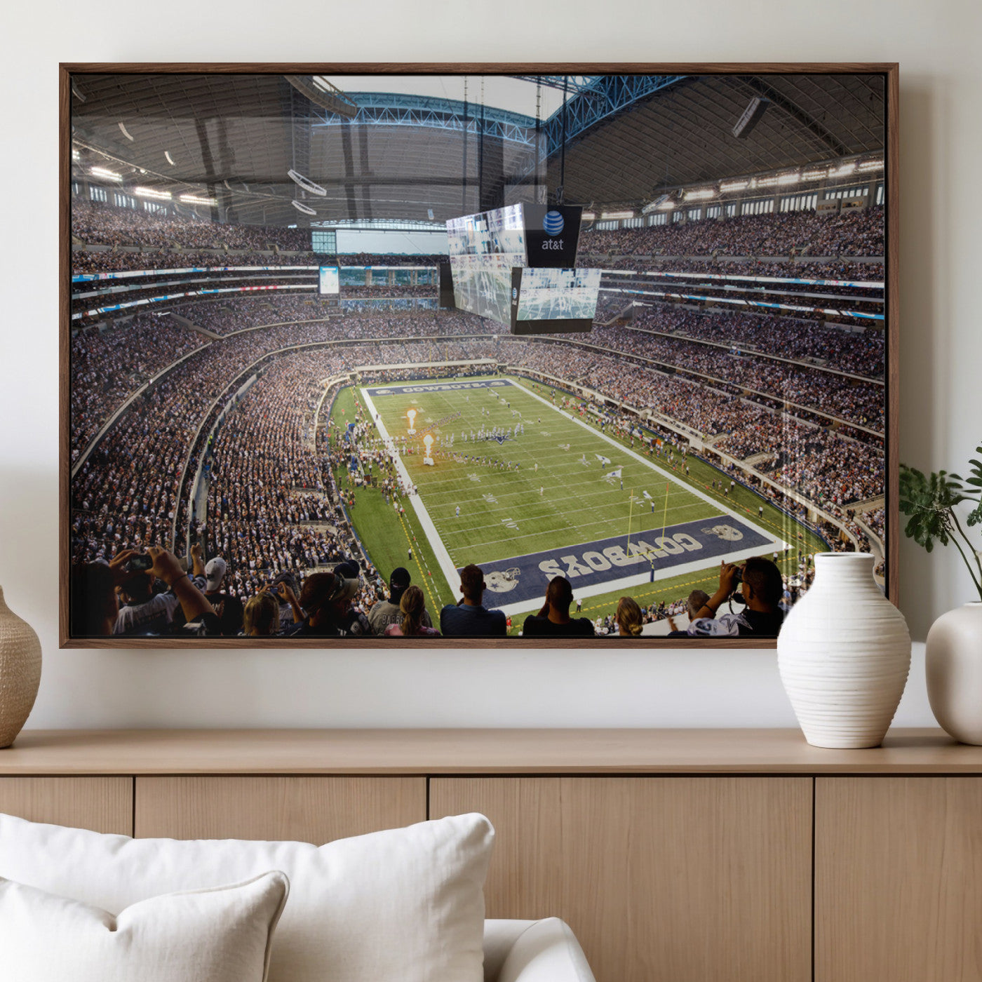 MGV-FP-60X30-3P - Dallas Cowboys Football Team Print - Arlington AT&T Stadium Wall Art Canvas Print