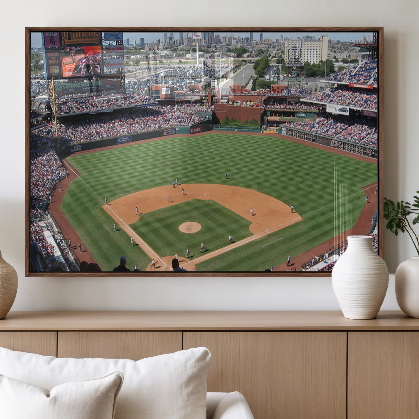 MGV-FP-60X30-3P - Philadelphia Phillies Baseball Team Print - Philadelphia Citizens Bank Park Stadium Wall Art Canvas