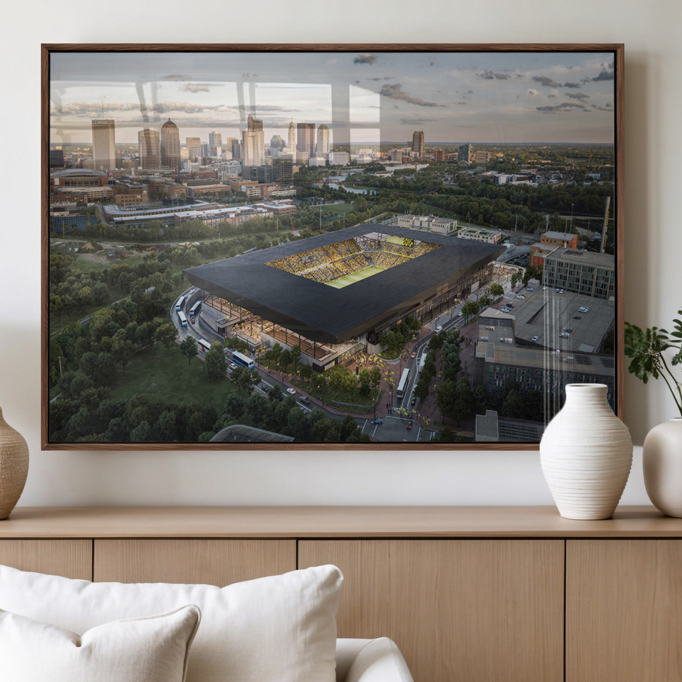 MGV-FP-60X30-3P - Columbus Crew Soccer Team Print - Columbus Crew Stadium Wall Art, Columbus Crew Soccer Wall Art