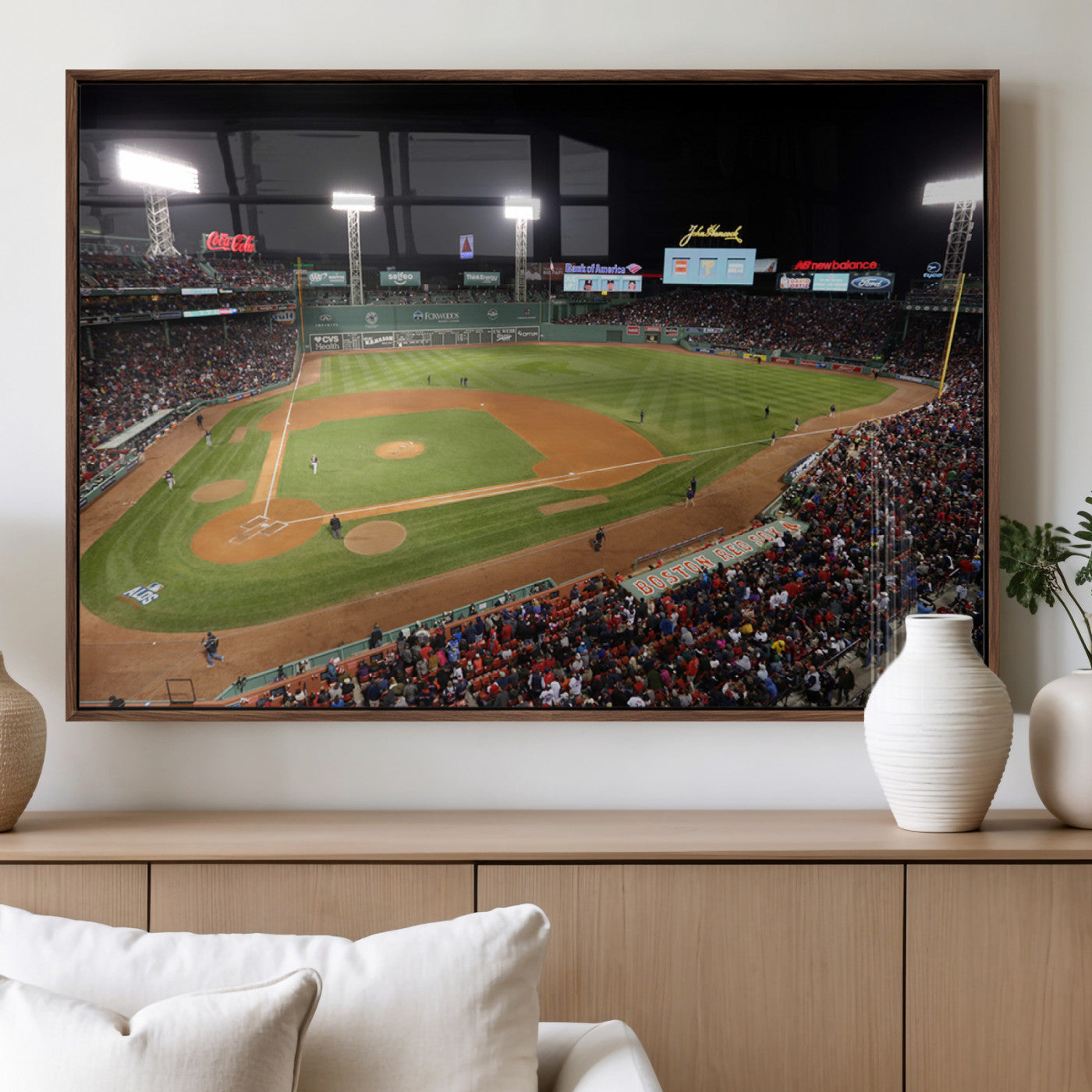 MGV-FP-60X30-3P - Boston Red Sox Baseball Team Print - Massachusetts Fenway Park Stadium Wall Art Canvas Print