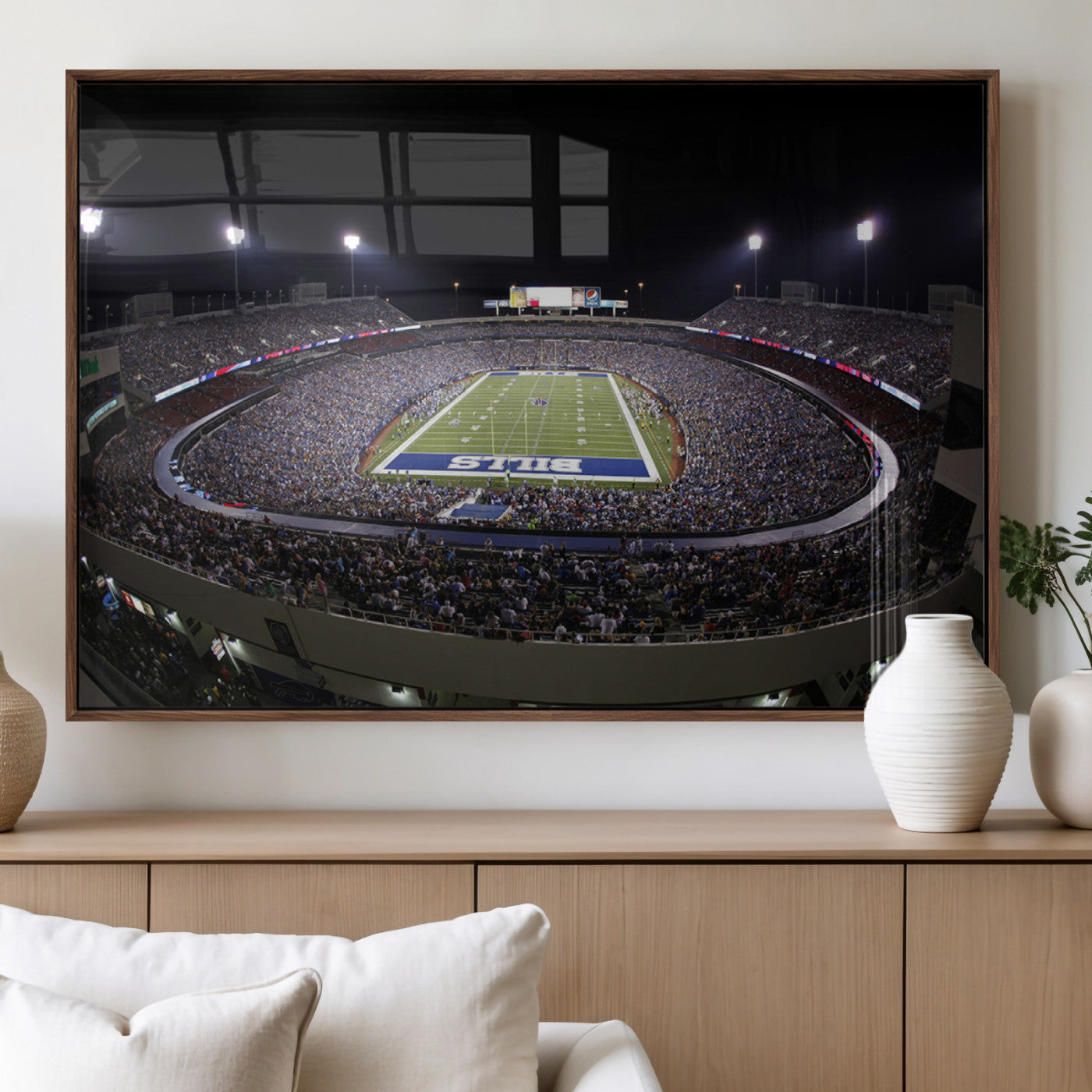 MGV-FP-60X30-3P - Buffalo Bills NFL Football Team Print - Buffalo Highmark Stadium Wall Art Canvas Print