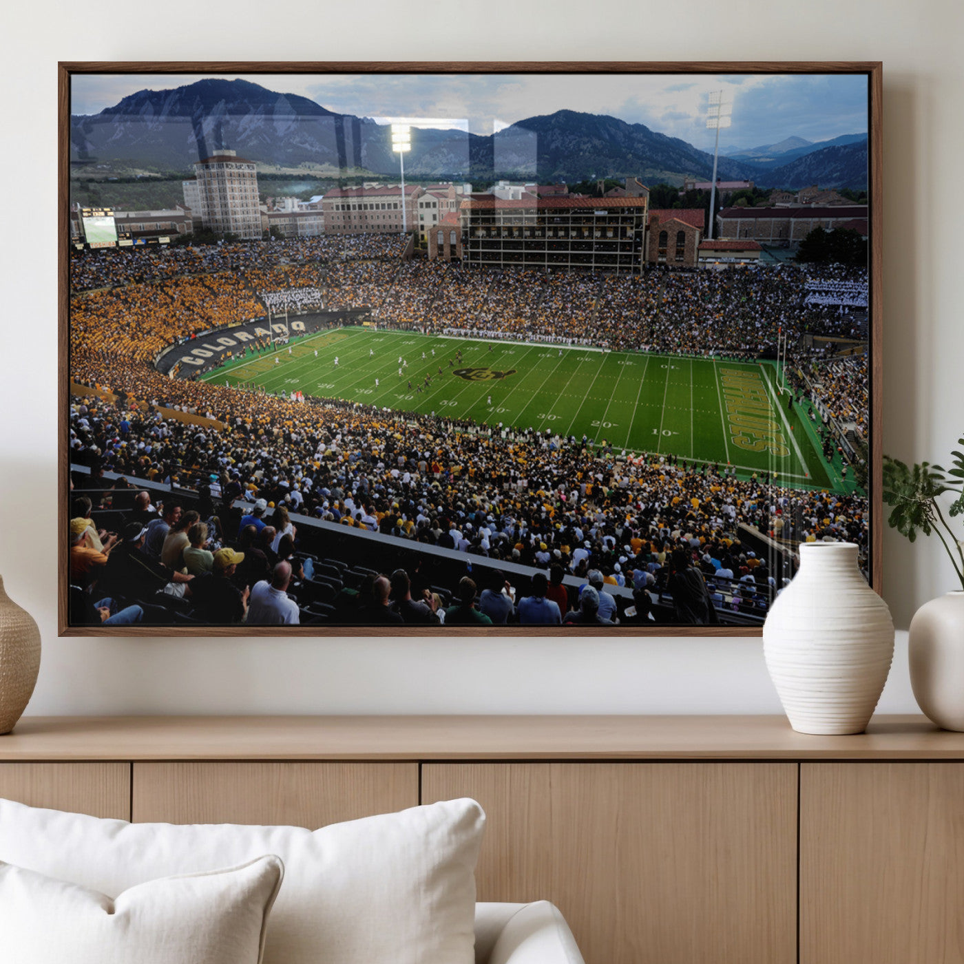 MGV-FP-60X30-3P - Folsom Field - University of Colorado Buffaloes Football Stadium Wall Art | Ready to Hang and Framed