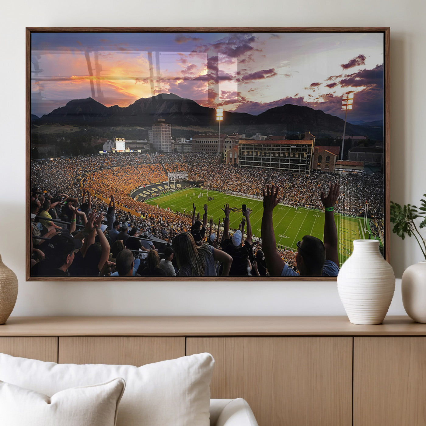 MGV-FP-60X30-3P - Folsom Field - University of Colorado Buffaloes Football Stadium Wall Art, Colorado Buffaloes Wall