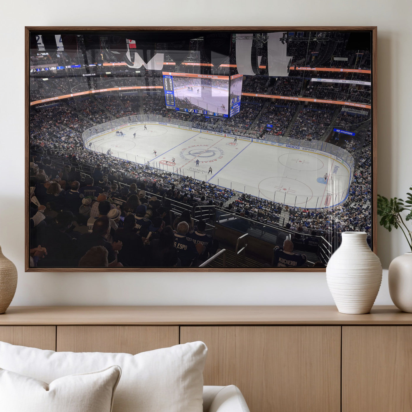 MGV-FP-60X30-3P - Amalie Arena Florida Wall Art Canvas Print - NHL Hockey Stadium Print
