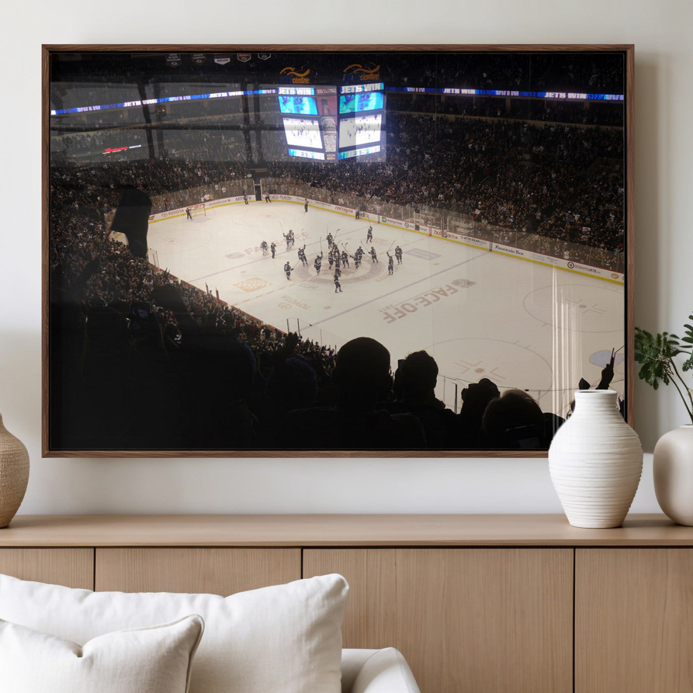 MGV-FP-60X30-3P - Canada Life Centre Wall Art | Winnipeg Jets Hockey Team Print Canvas | Ready to Hang | Winnipeg Wall
