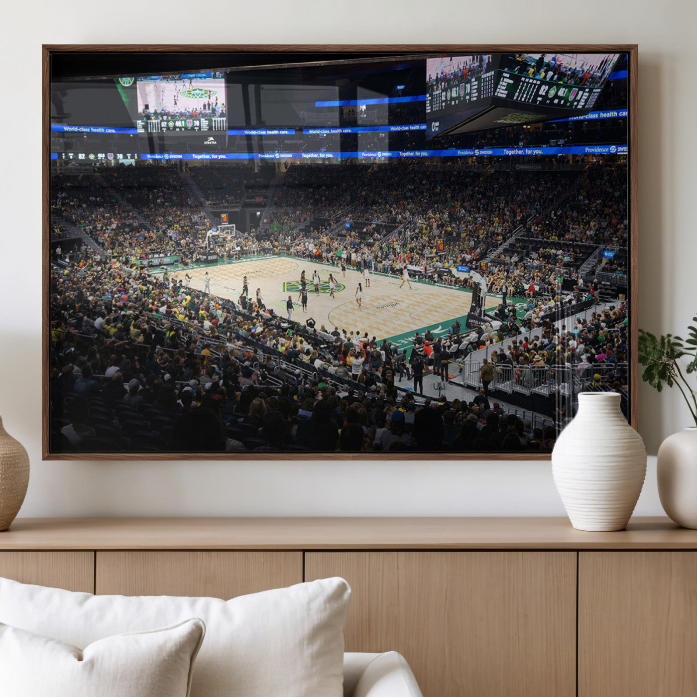MGV-FP-60X30-3P - Climate Pledge Arena | Washington Seattle Kraken Hockey Stadium Wall Art | Canvas Print | Ready to