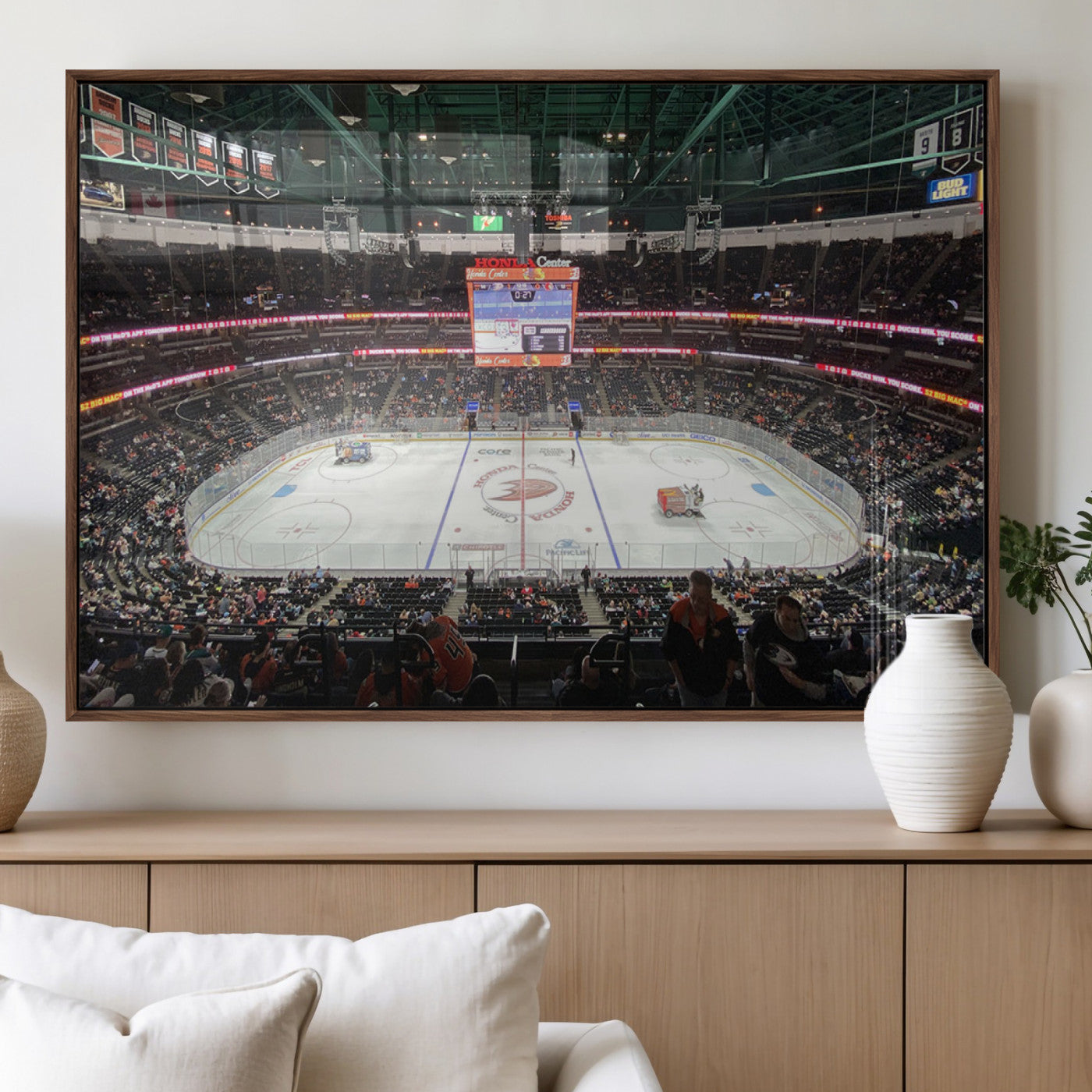MGV-FP-60X30-3P - Honda Center California Anaheim Ducks Ice Hockey Stadium Canvas Print Wall Art