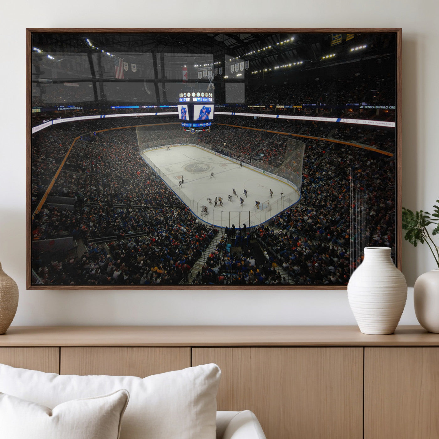 MGV-FP-60X30-3P - KeyBank Center New York Buffalo Sabres Hockey Stadium Canvas Print Wall Art
