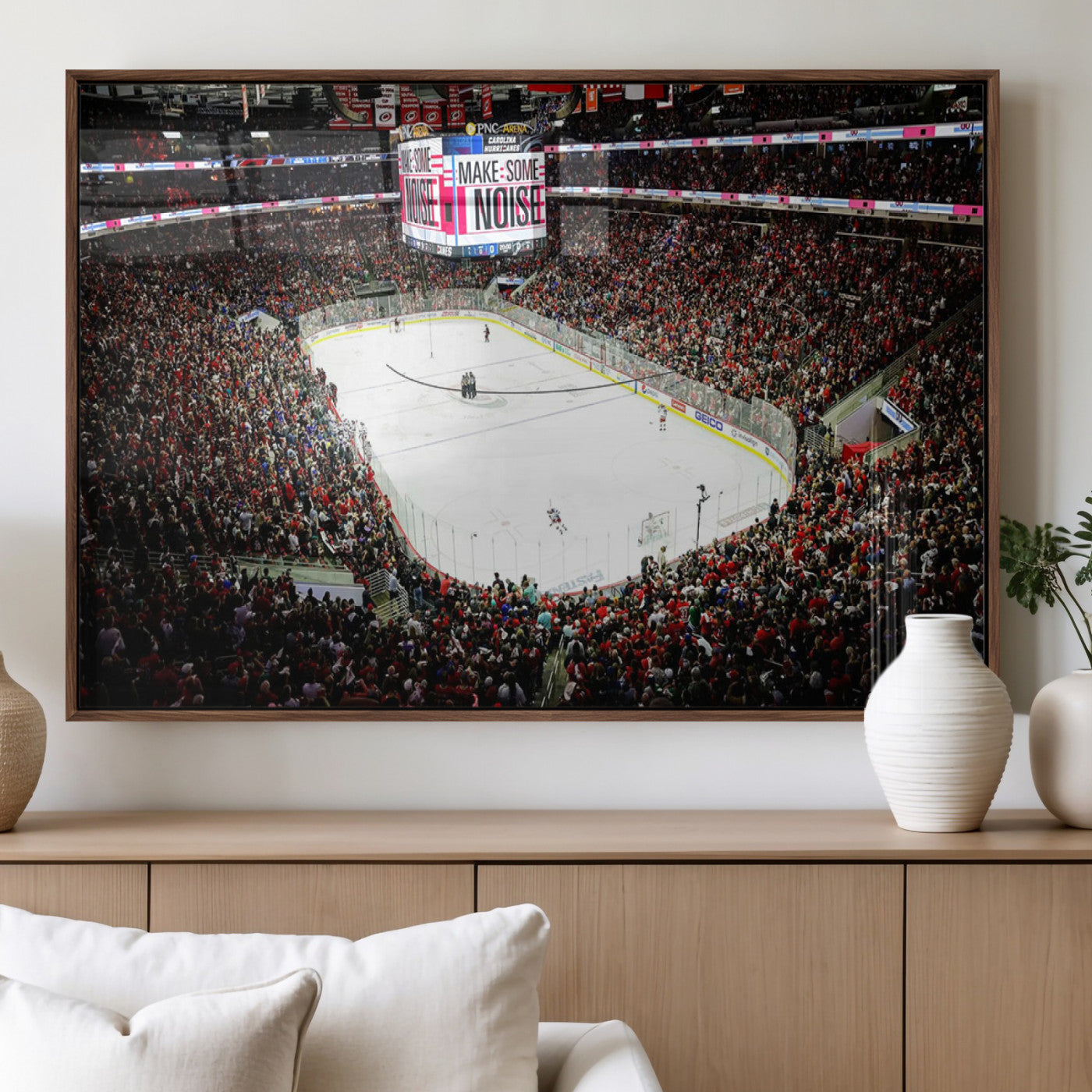 MGV-FP-60X30-3P - PNC Arena Raleigh North Carolina Hurricanes Hockey Stadium Wall Art Canvas, North Carolina