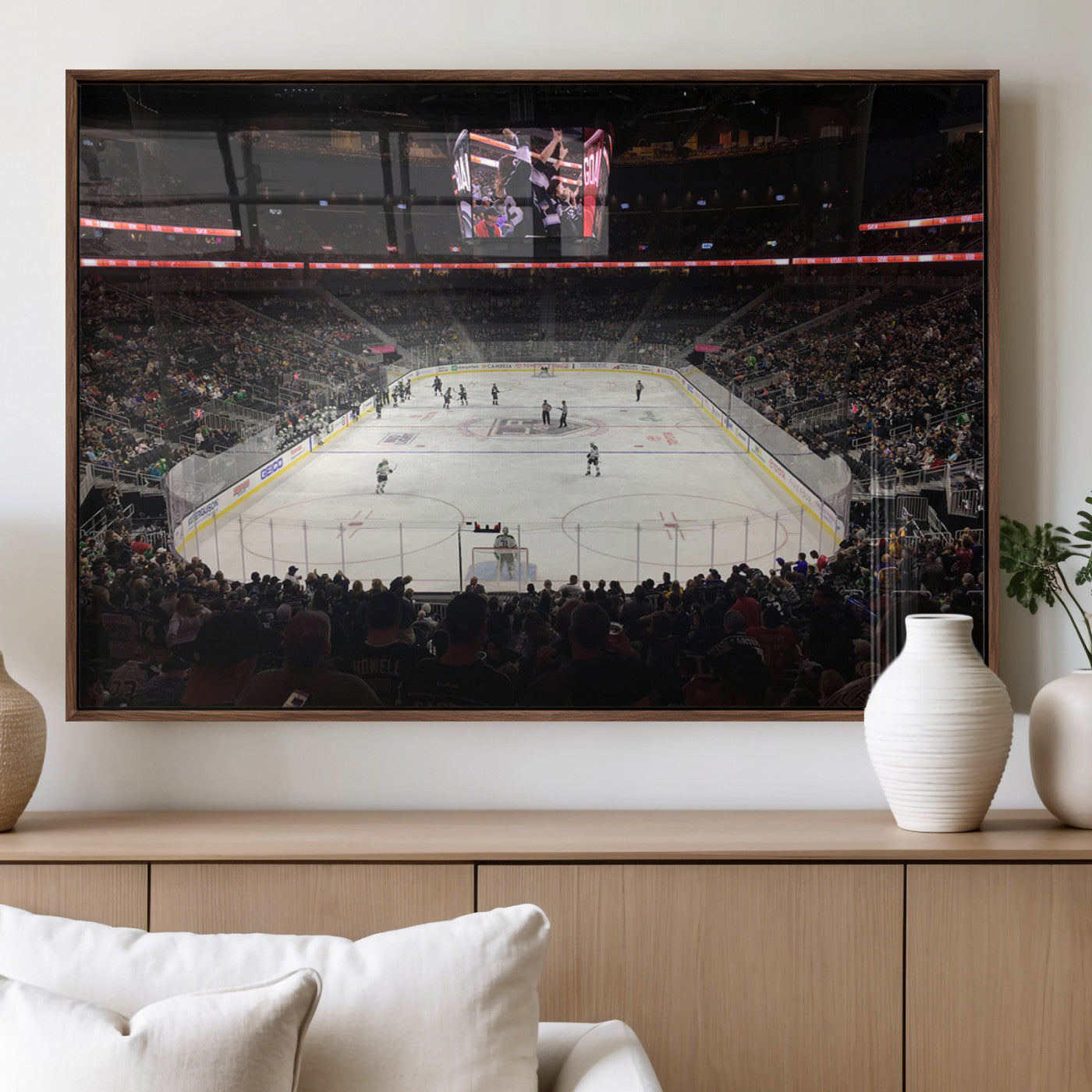 MGV-FP-60X30-3P - T Mobile Arena Paradise Nevada Vegas Golden Knights Ice Hockey Stadium Canvas Print Wall Art