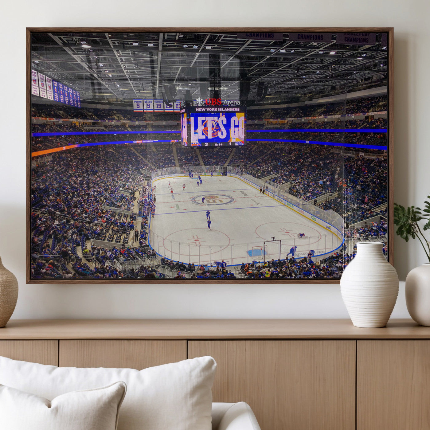 MGV-FP-60X30-3P - UBS Arena Elmont New York Islanders Ice Hockey Wall Art, UBS Arena Elmont Wall Art Canvas Print