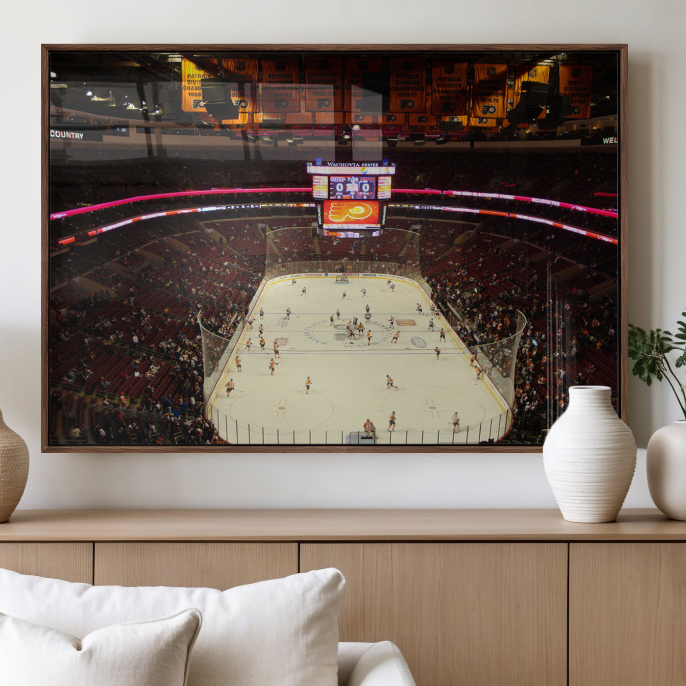 MGV-FP-60X30-3P - Wachovia Center Priort of Lyers Game Ice Hockey Stadium Canvas Print, Lyers Game Ice Hockey Stadium
