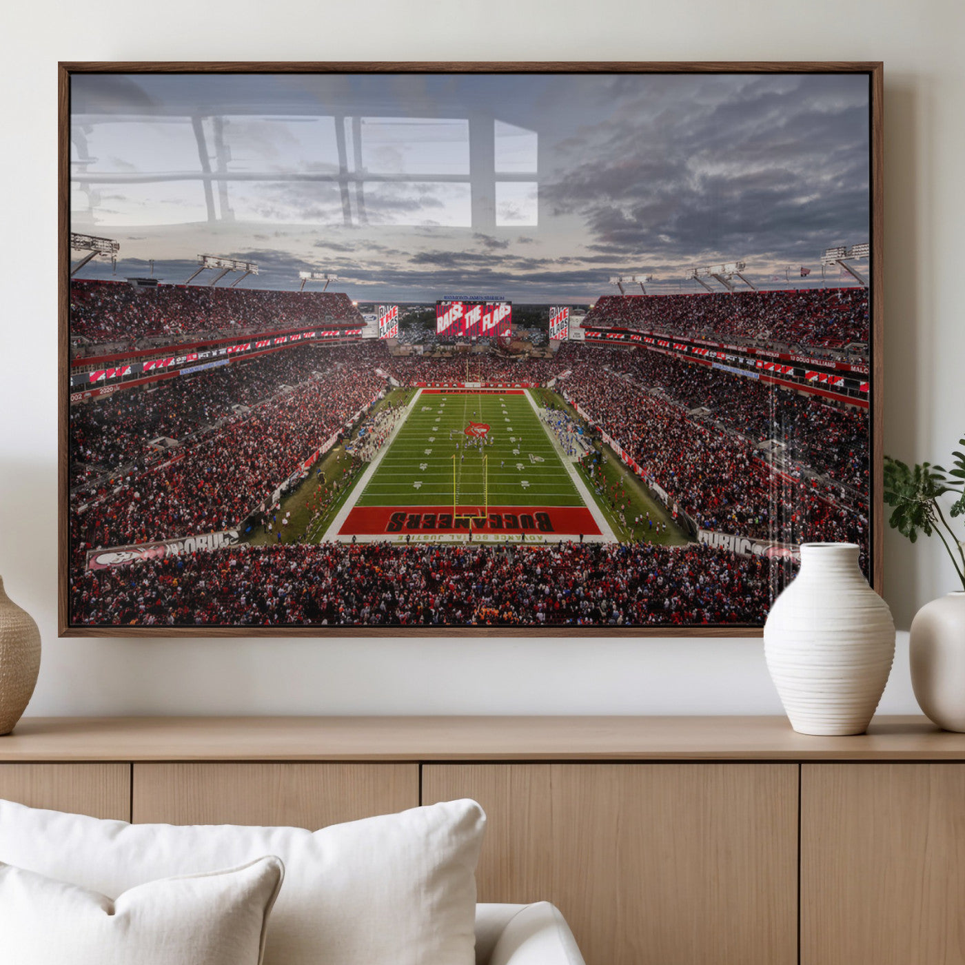 MGV-FP-60X30-3P - Florida Tampa Raymond James Stadium Wall Art Canvas Print - NFL Football Stadium Print Canvas