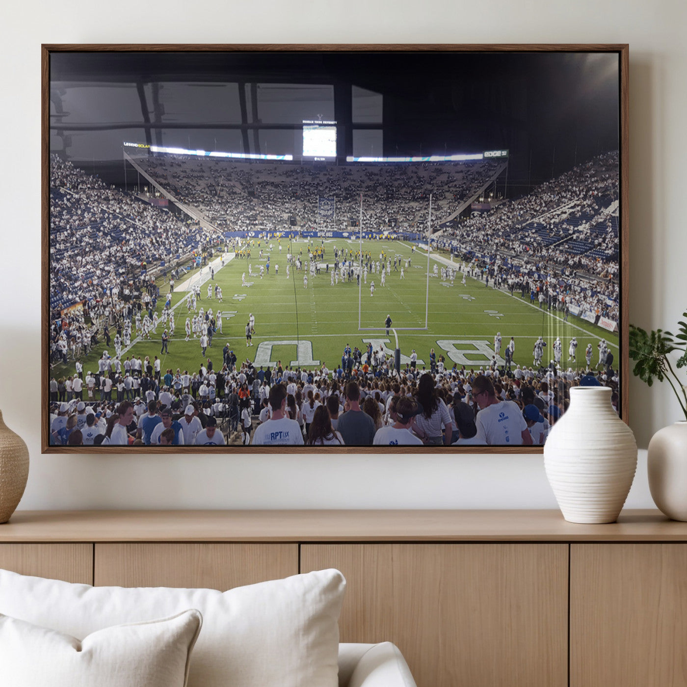 MGV-FP-60X30-3P - Brigham Young University Cougars Football Print Canvas - Provo LaVell Edwards Stadium Wall Art
