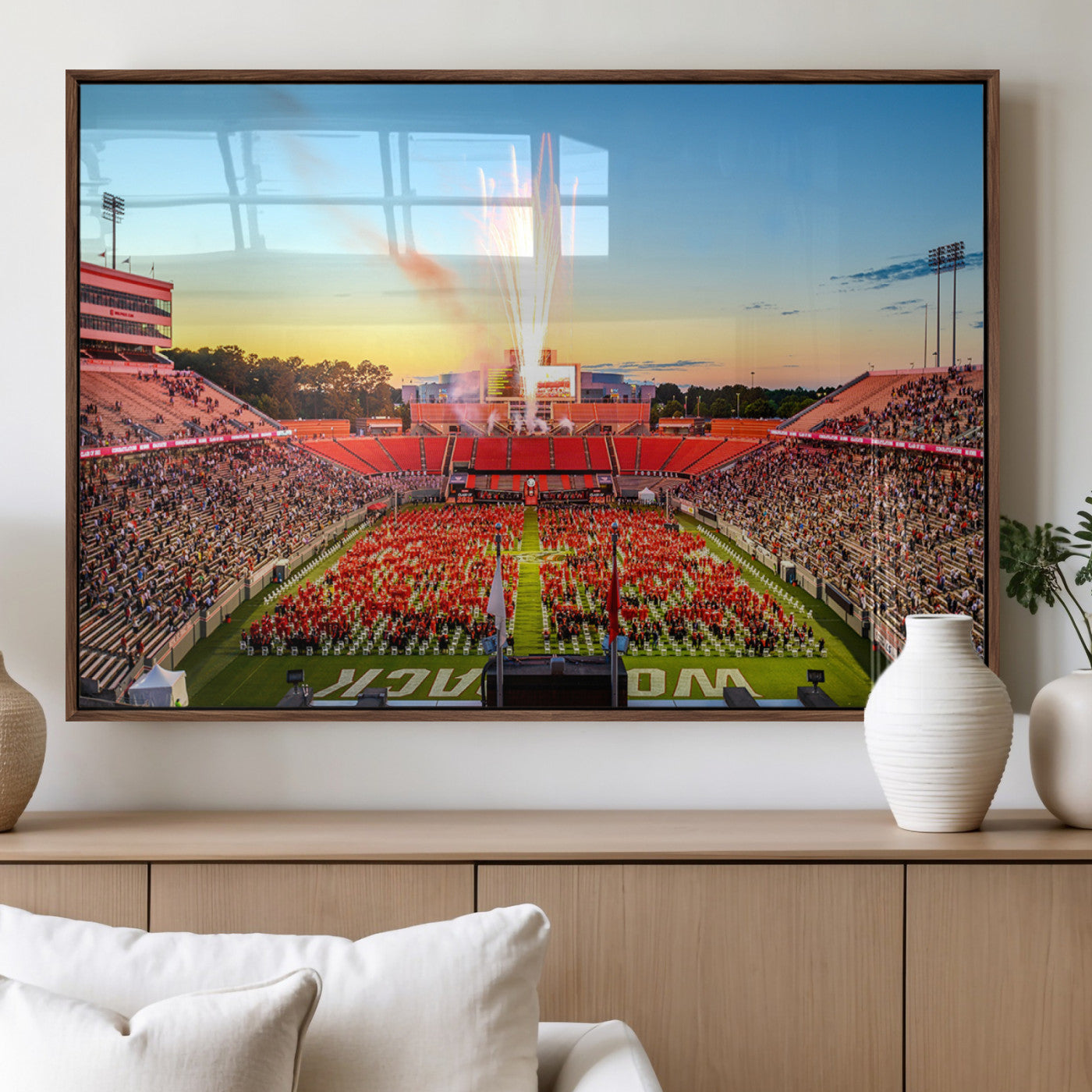 MGV-FP-60X30-3P - North Carolina State University Canvas Print, North Carolina State University Wolfpack Football Team