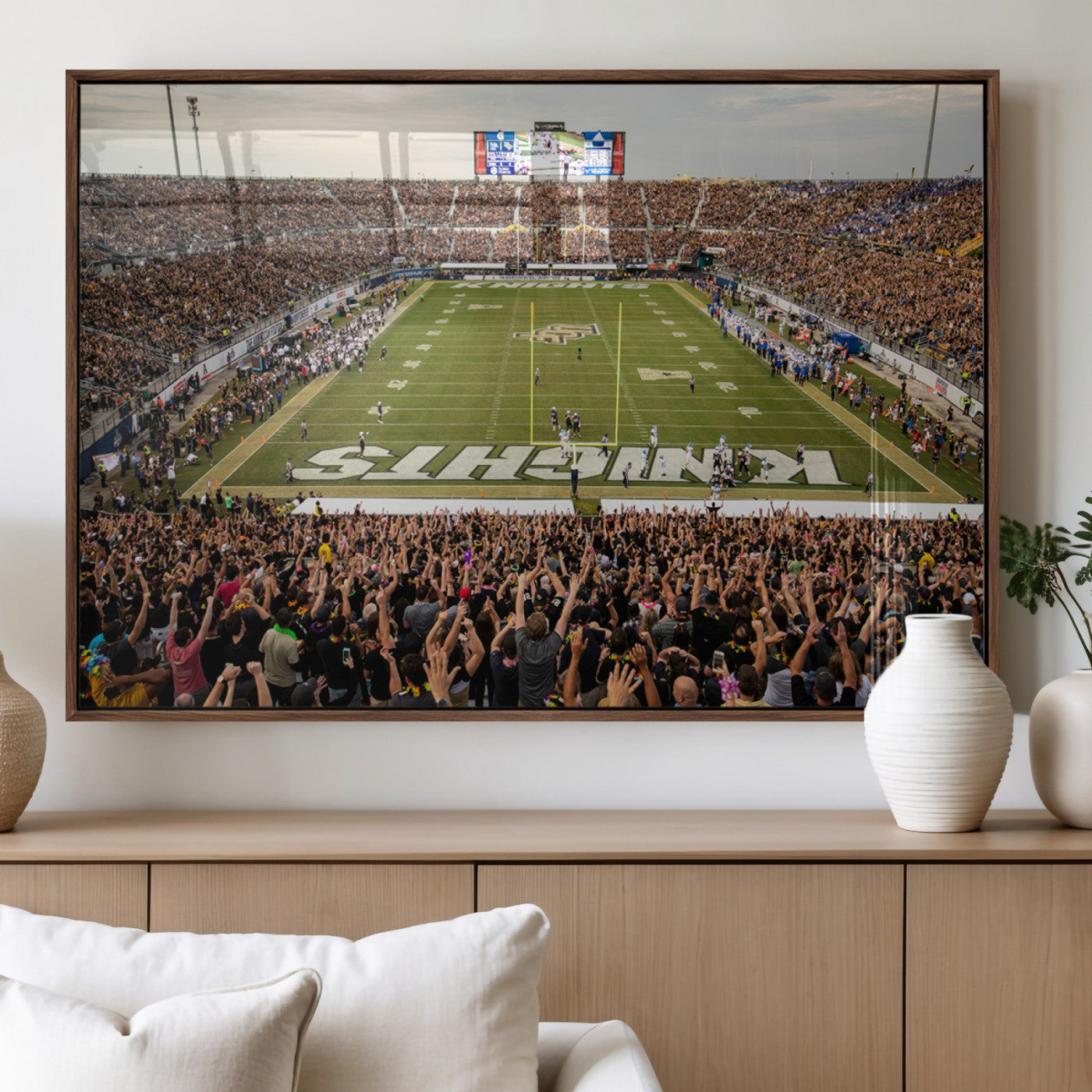 MGV-FP-60X30-3P - UCF Knights Football Team Print - Orlando FBC Mortgage Stadium Canvas Print