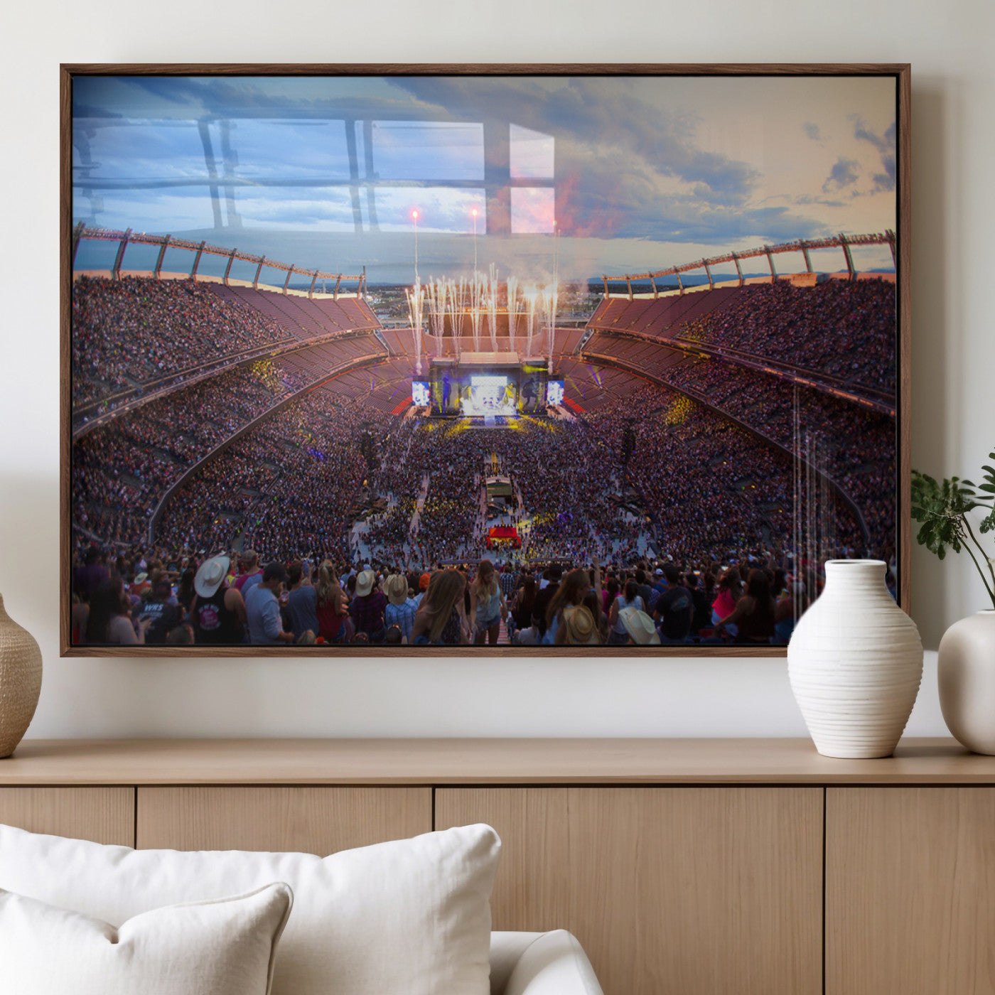 MGV-FP-60X30-3P - Denver Broncos Football Team Print Canvas- Empower Field at Mile High Stadium Wall Art Canvas Print