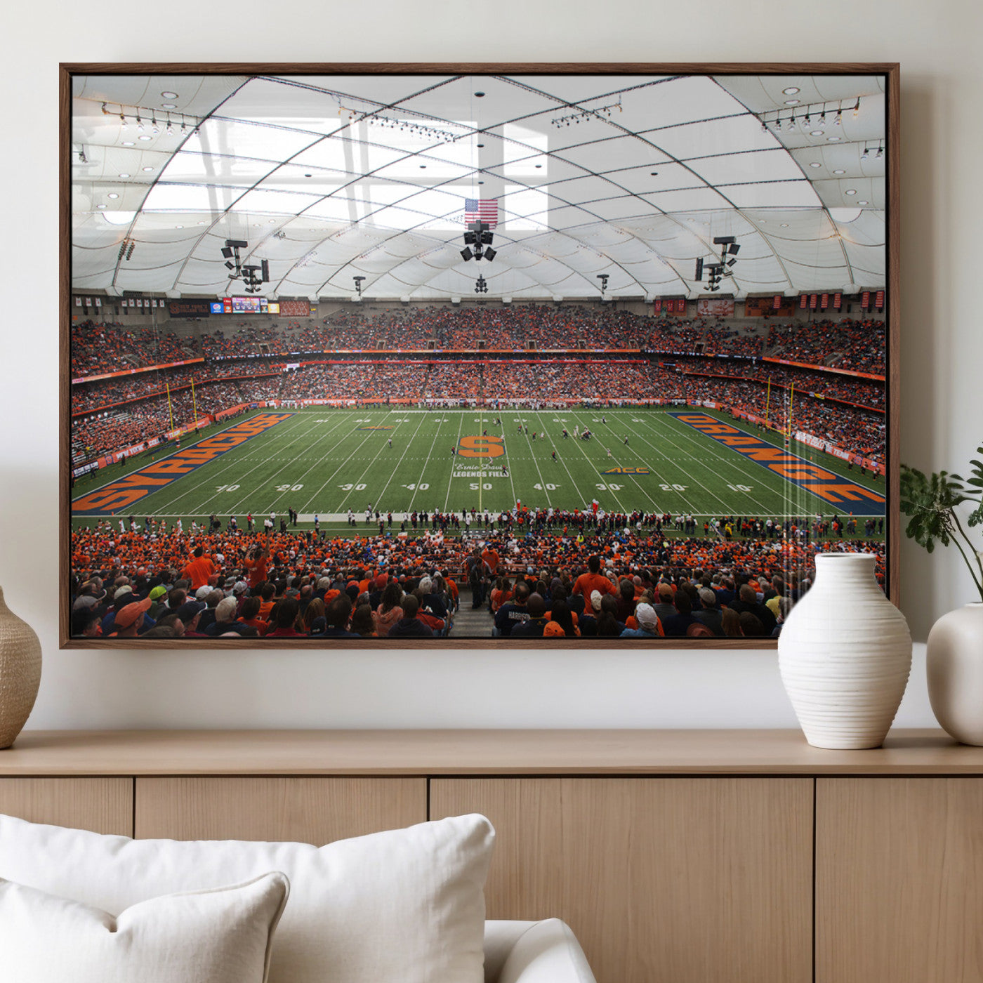 MGV-FP-60X30-3P - Syracuse University Orange Football Team Print - Syracuse JMA Wireless Dome Wall Art Canvas Print