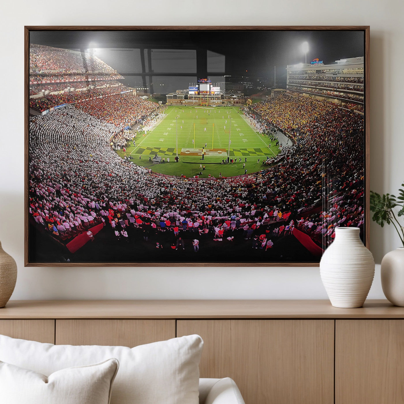 MGV-FP-60X30-3P - University of Maryland Terrapins Football Team Print - College Park SECU Stadium Wall Art Canvas
