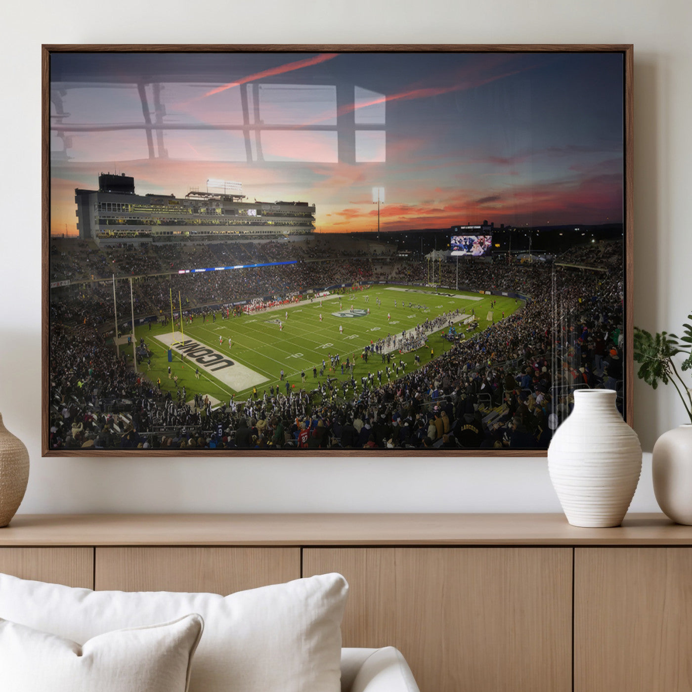MGV-FP-60X30-3P - The University of Connecticut UCONN Huskies Football Team Print - East Hartford Pratt & Whitney