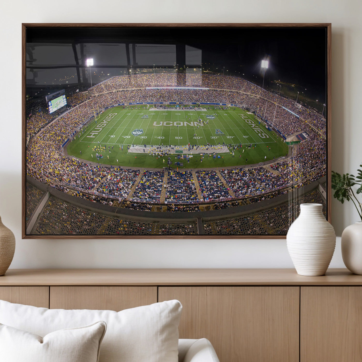 MGV-FP-60X30-3P - The University of Connecticut UCONN Huskies Football Team Print - East Hartford Pratt & Whitney