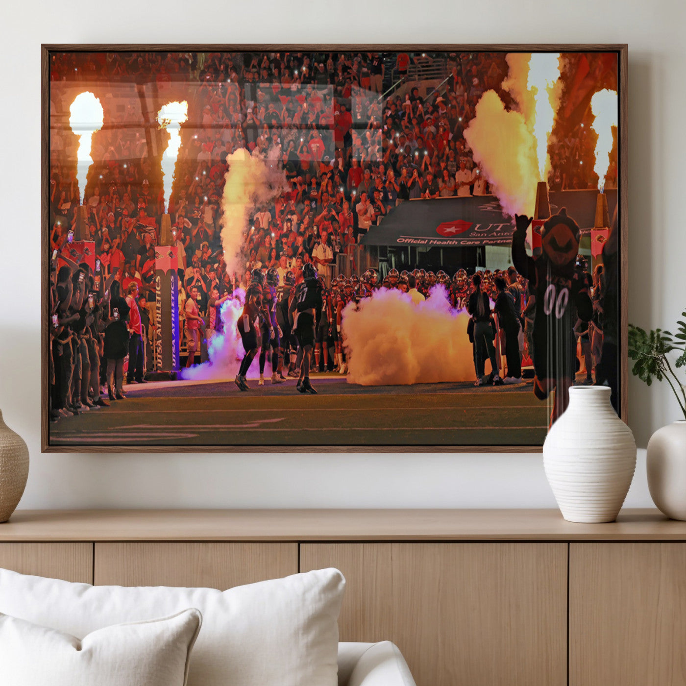 MGV-FP-60X30-3P - The University of Texas at San Antonio Roadrunners Football Team Print - San Antonio Alamodome Wall