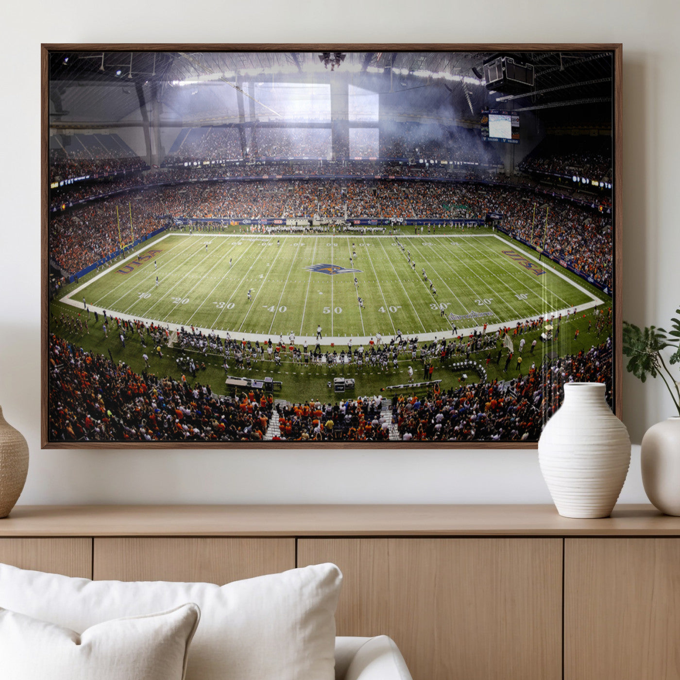 MGV-FP-60X30-3P - The University of Texas at San Antonio Roadrunners Football Team Print - San Antonio Alamodome Wall