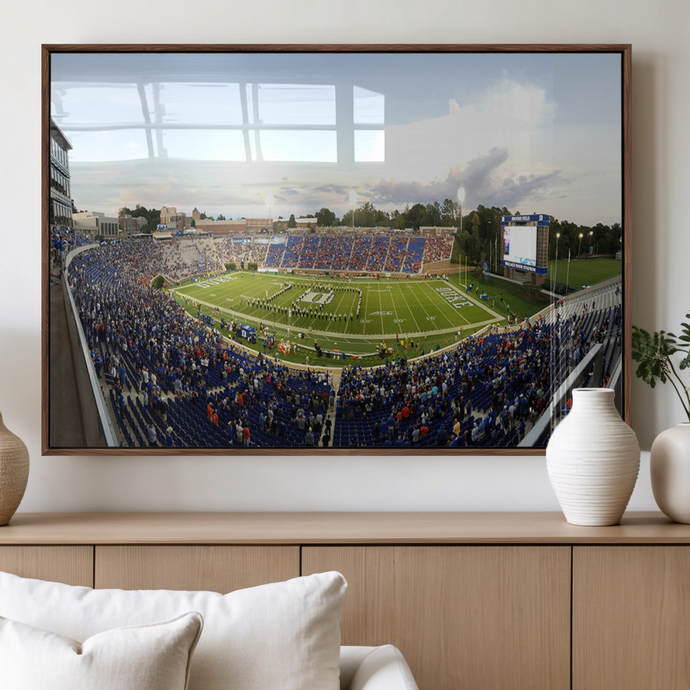 MGV-FP-60X30-3P - The Duke University Blue Devils Football Team Print - Durham Wallace Wade Stadium Wall Art Canvas