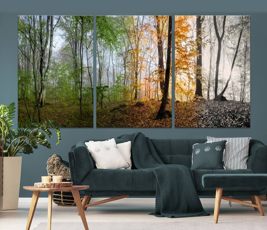 Wall Art Canvas Four Season Forest Wall Art