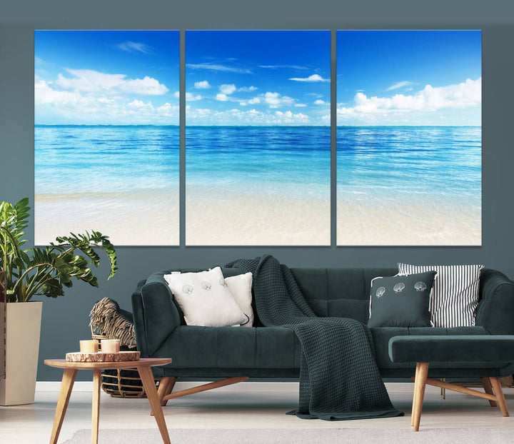 Ocean and Beach Artwork Canvas Print Wall Art