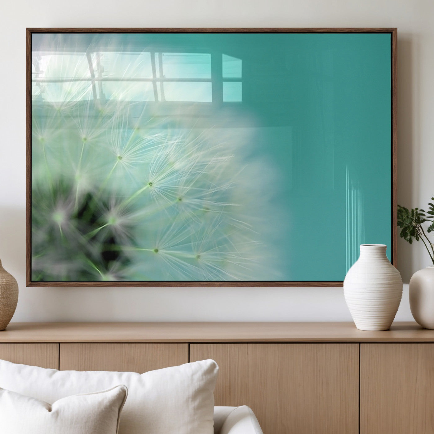 MGV-FP-60X30-3P - DANDELION Flower Wall Art Canvas Print, Canvas Dandelion Floral Wall Art