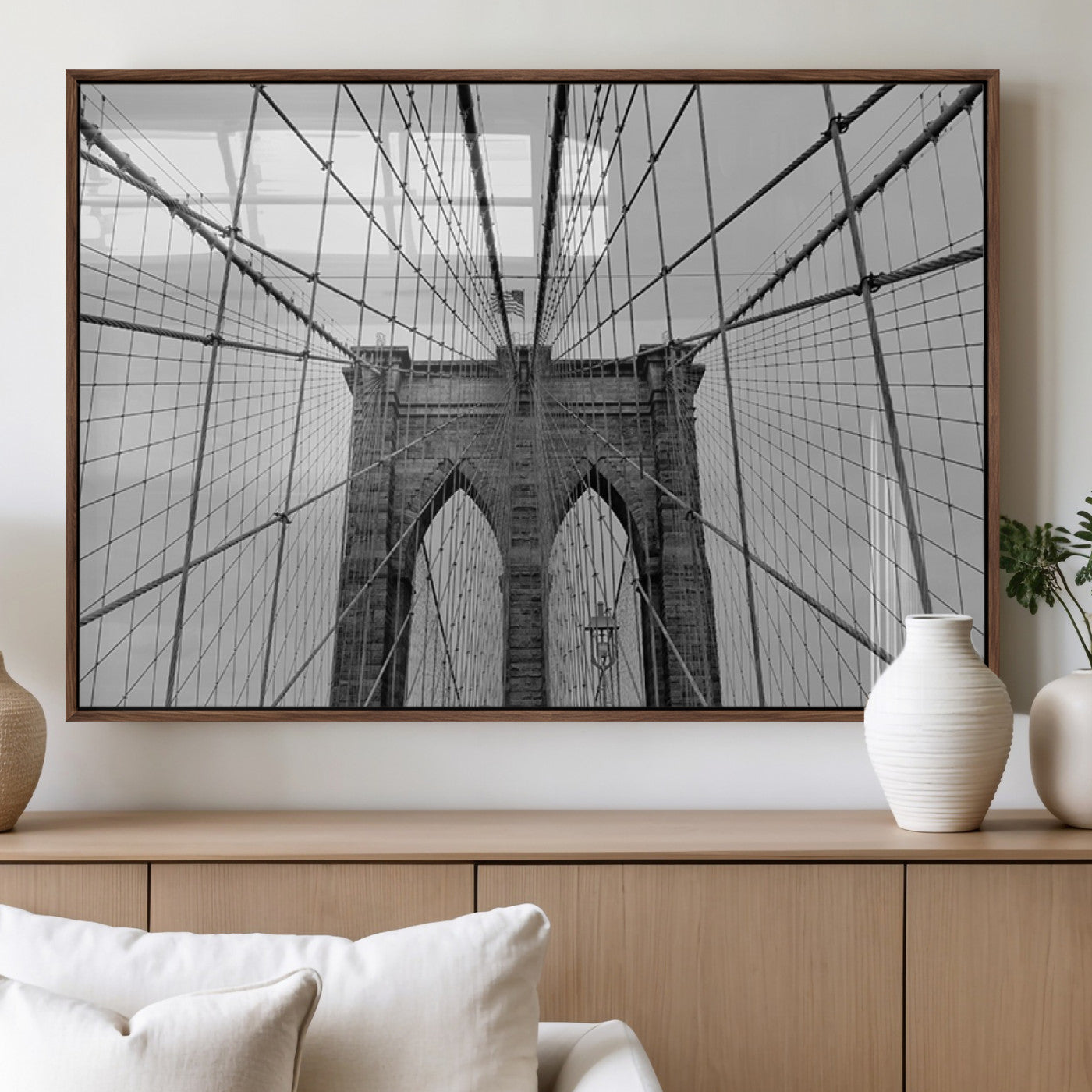 MGV-FP-60X30-3P - Large Brooklyn Bridge Wall Art Canvas Print