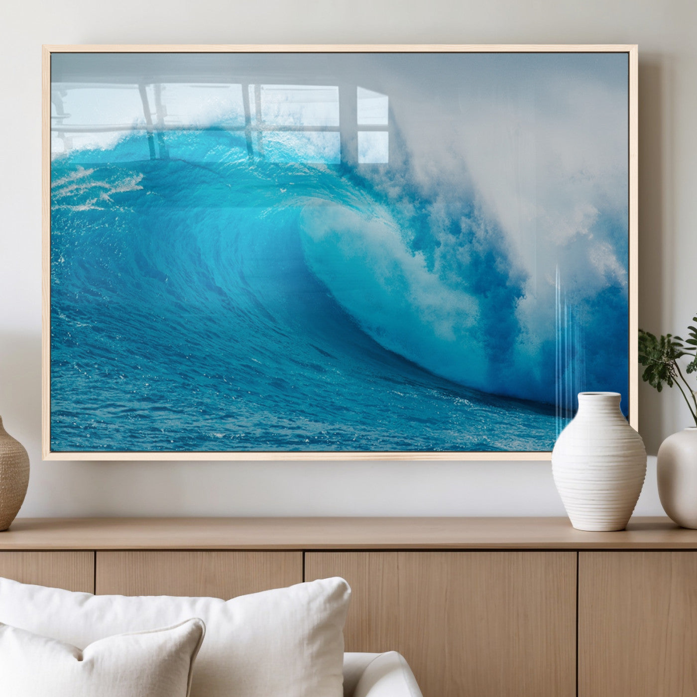 MGV-FP-60X30-3P - Big Ocean Surfing Wave Wall Art Canvas Print