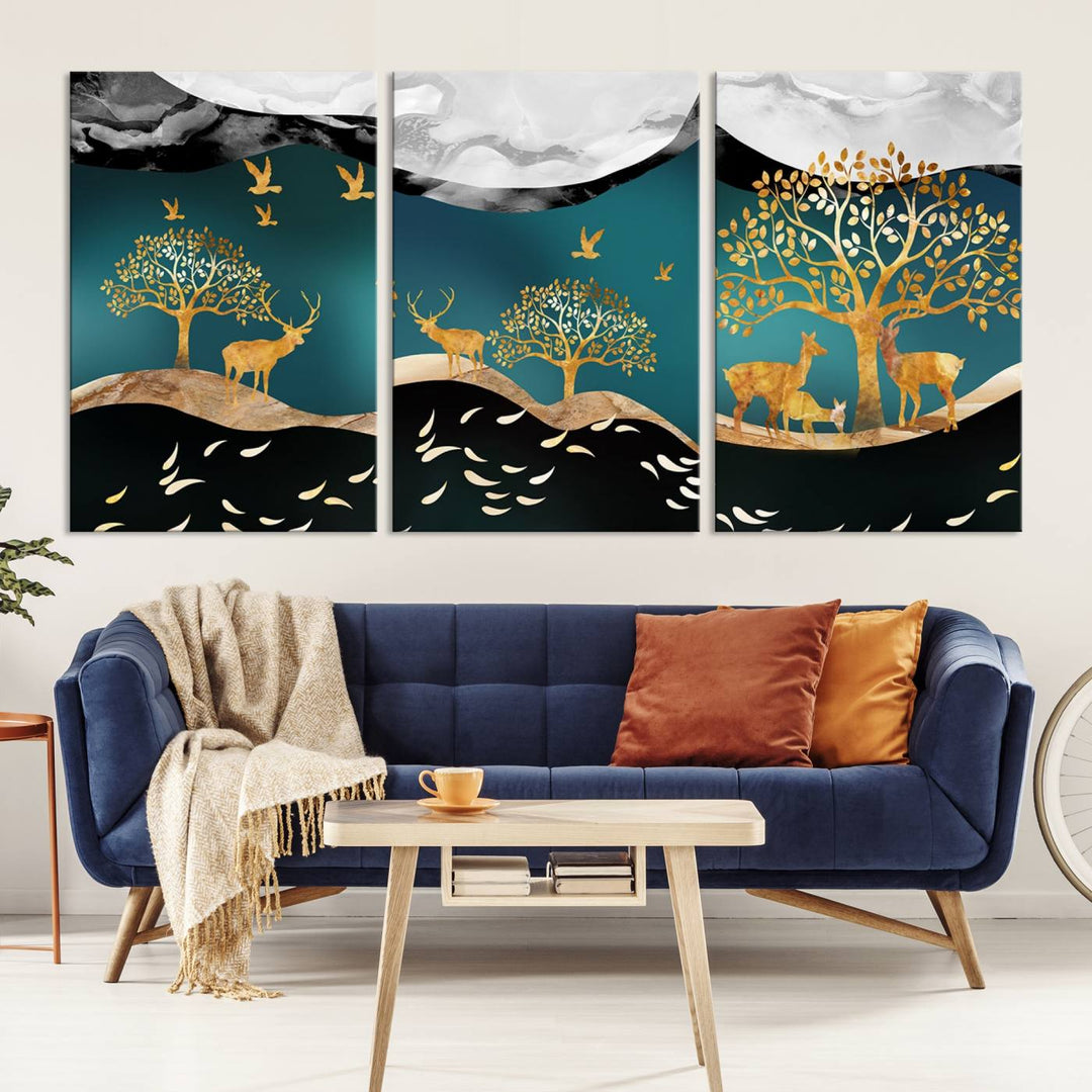 Marvellous Deer Abstract Canvas Print