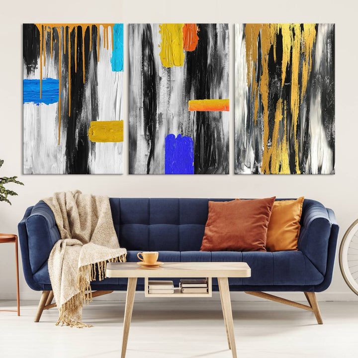 Colorful Abstract Painting Canvas Wall Art