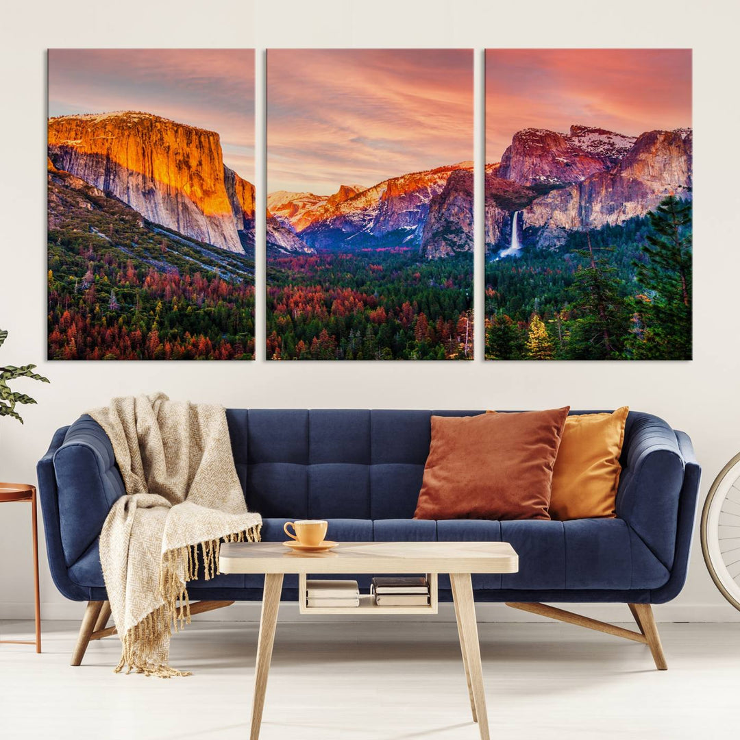 Impression sur toile murale du parc national El Capitan Yosemite