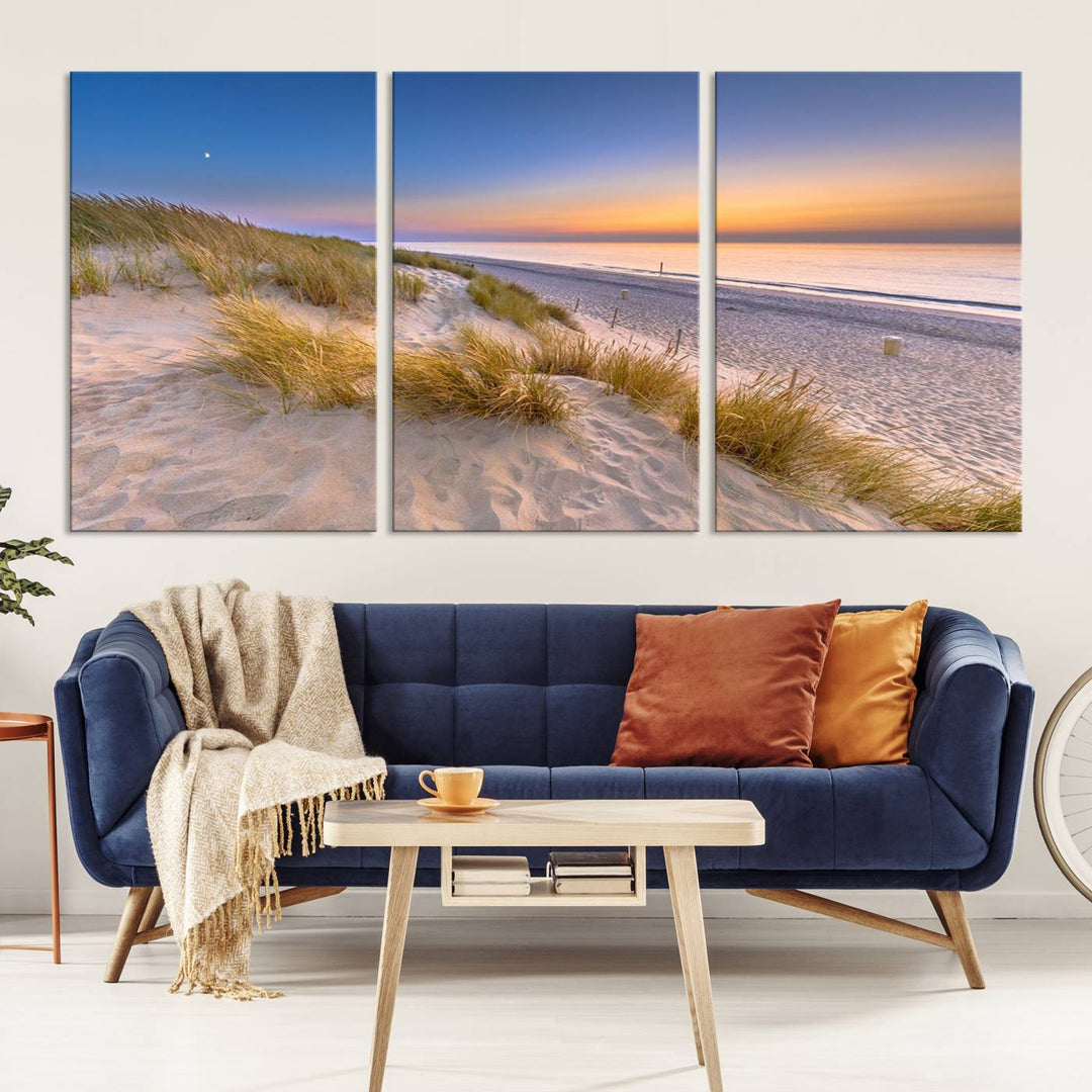 Sunrise On The Beach Wall Art Canvas Print