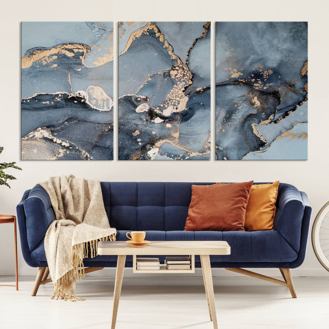 Multipanel Marble Fluid Effect Wall Art Abstract Canvas Wall Art Print