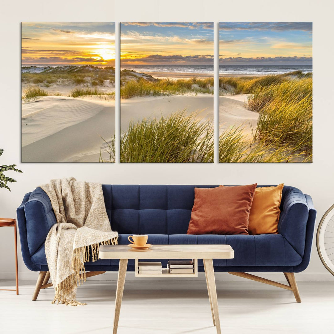 Sunrise on The Beach Wall Art Canvas Print