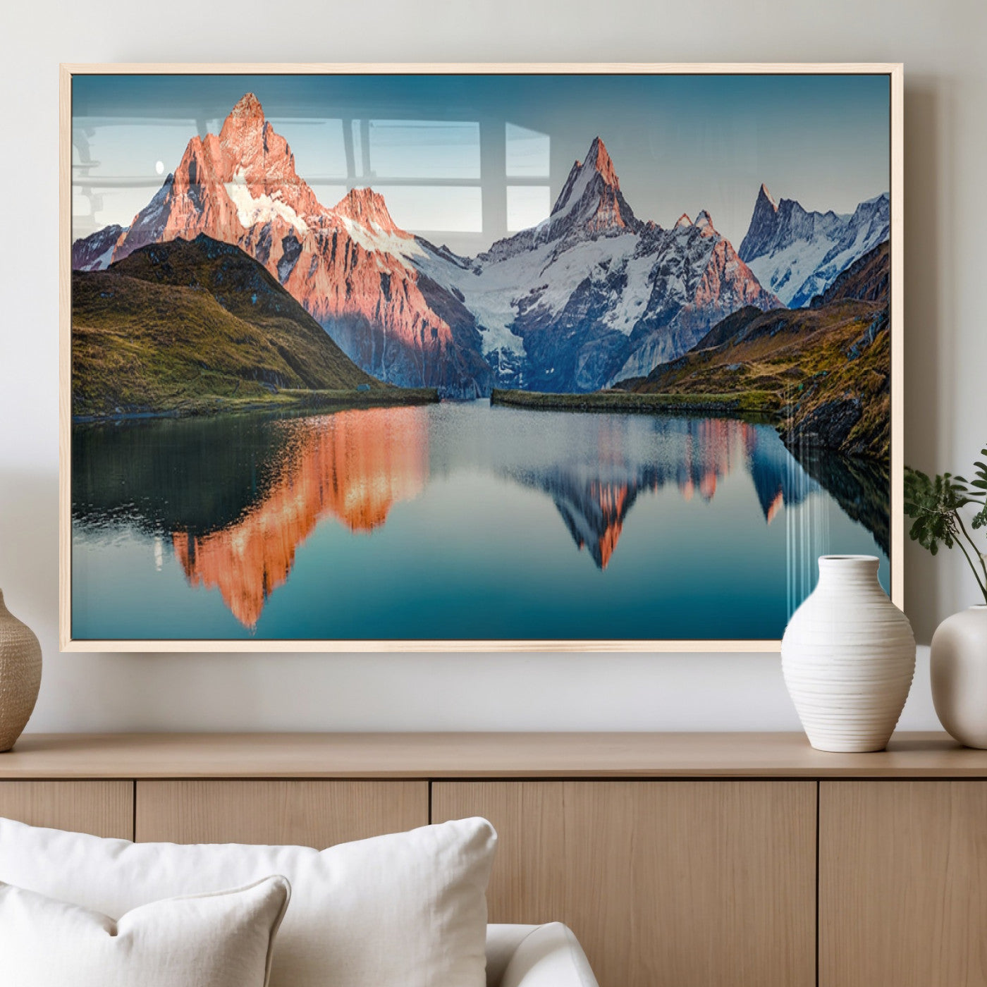 MGV-FP-36X24-3P - Landscape Mountain and Lake View Wall Art Canvas Print