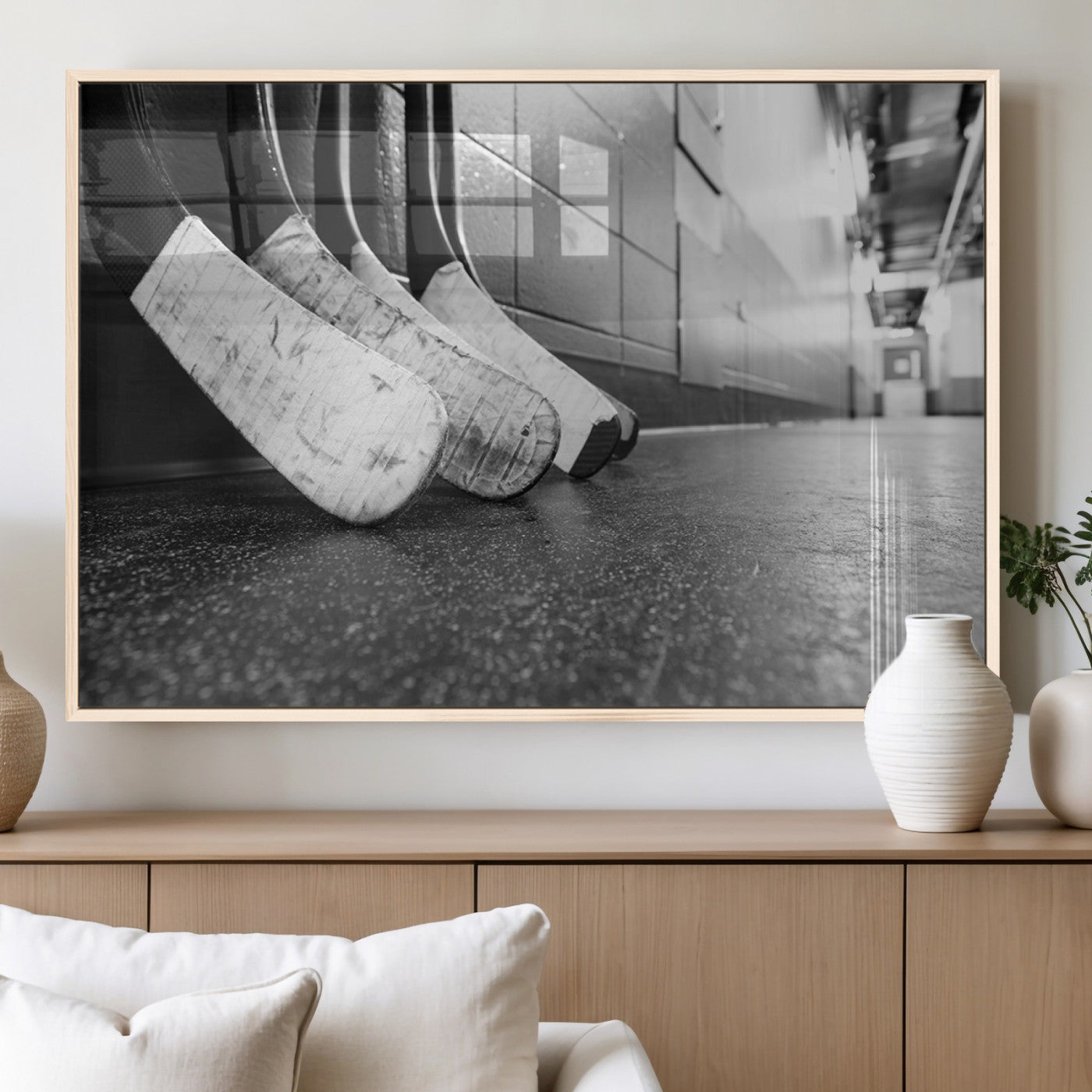 16961-MGV-FP-36X24-3P_Natural-Ice Hockey Wall Art Canvas Print