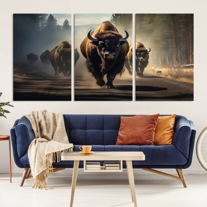 Buffalo Wall Art Canvas Print, Bison Wall Art Canvas Print