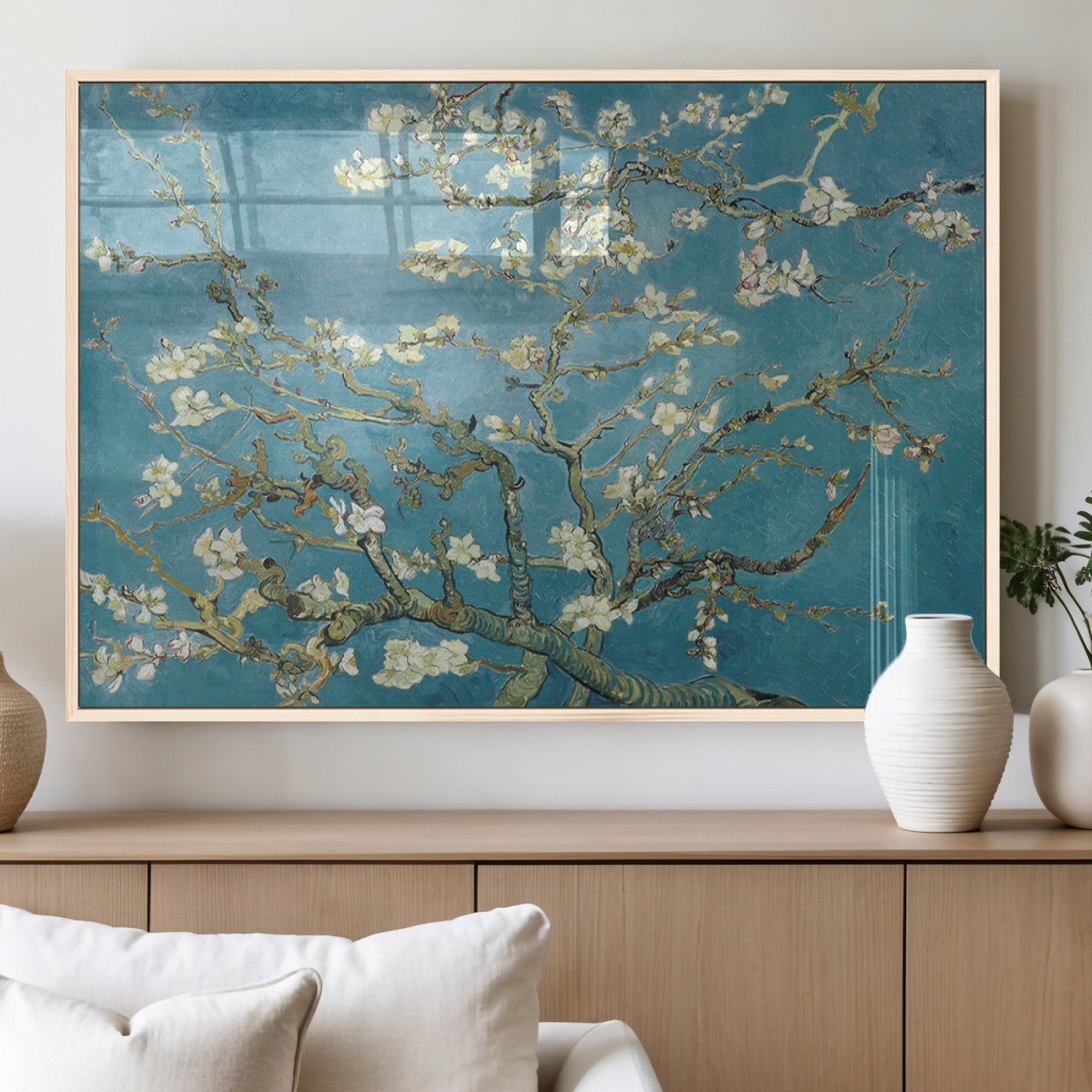 65607-MGV-FP-36X24-3P_Natural-Vincent Van Gogh's Almond Blossom Abstract Wall Art Canvas, Van Gogh Almond Blossom Canvas Print
