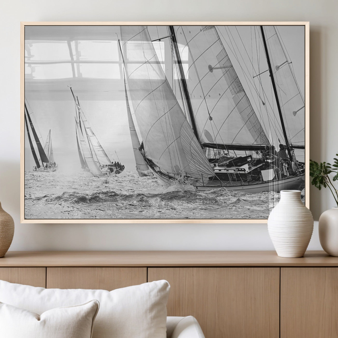 MGV-FP-36X24-3P - Yacht Sailboat Regatta Canvas Wall Art Canvas Print