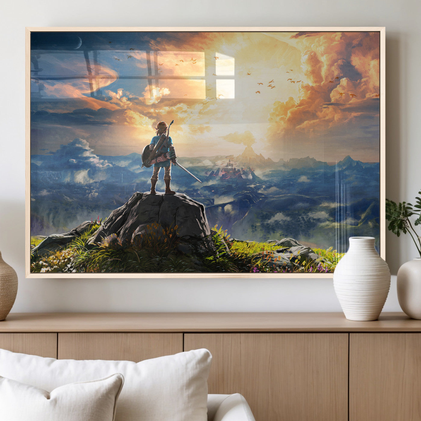 MGV-FP-36X24-3P - Legend of Zelda Breath of the Wild Game Wall Art Canvas, Legend of Zelda Canvas Print